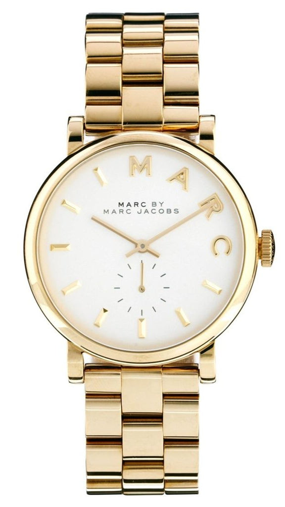 Marc Jacobs Baker White Dial Gold Steel Strap Watch for Women - MBM3243 Buy Now By Marc Jacobs