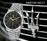 Maserati Epoca Chronograph Black Dial Silver Steel Strap Watch For Men - R8873618017 Buy Now By Maserati