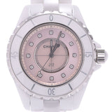 Chanel J12 Quartz Diamonds Pink Dial White Steel Strap Watch for Women - J12 H5513 Buy Now By Chanel