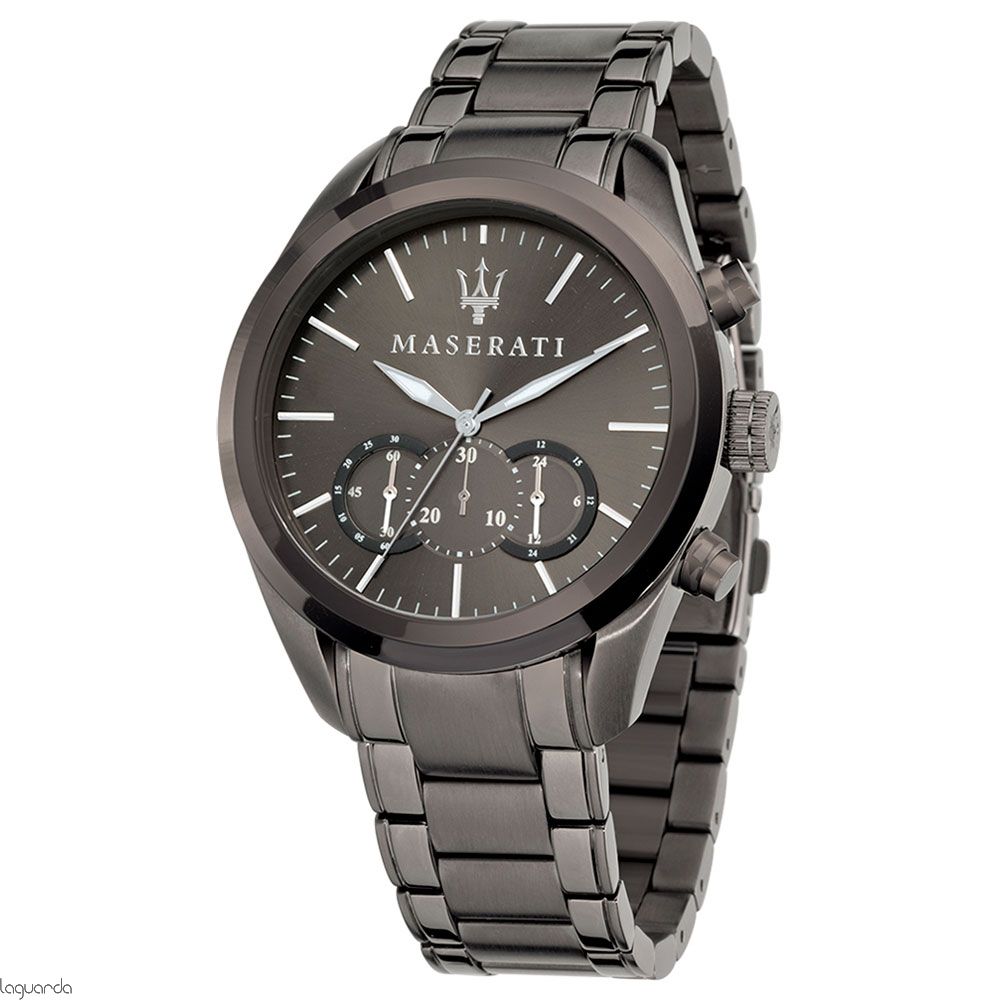 Maserati Traguardo Gun Metal Dial Grey Steel Strap Watch For Men - R8873612002 Buy Now By Maserati