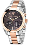 Maserati Traguardo Chronograph Brown Dial Two Tone Steel Strap Men's Watch - R8873612003 Buy Now By Maserati