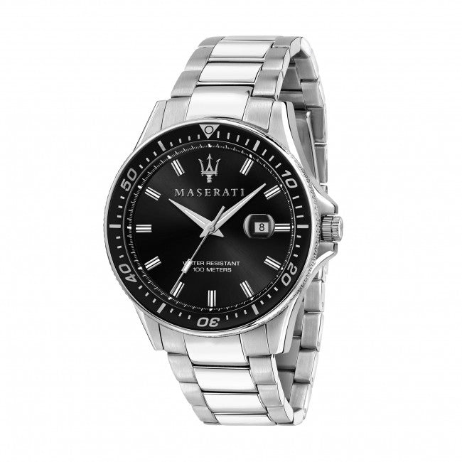 Maserati SFIDA Quartz Black Dial Stainless Steel Watch For Men - R8853140002 Buy Now By Maserati