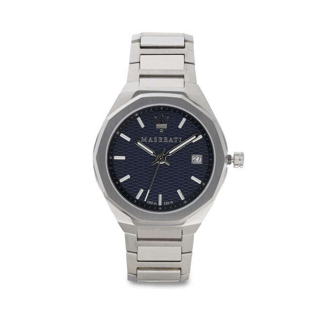 Maserati Stile Blue Dial Silver Steel Strap Watch For Men - R8853142006 Buy Now By Maserati