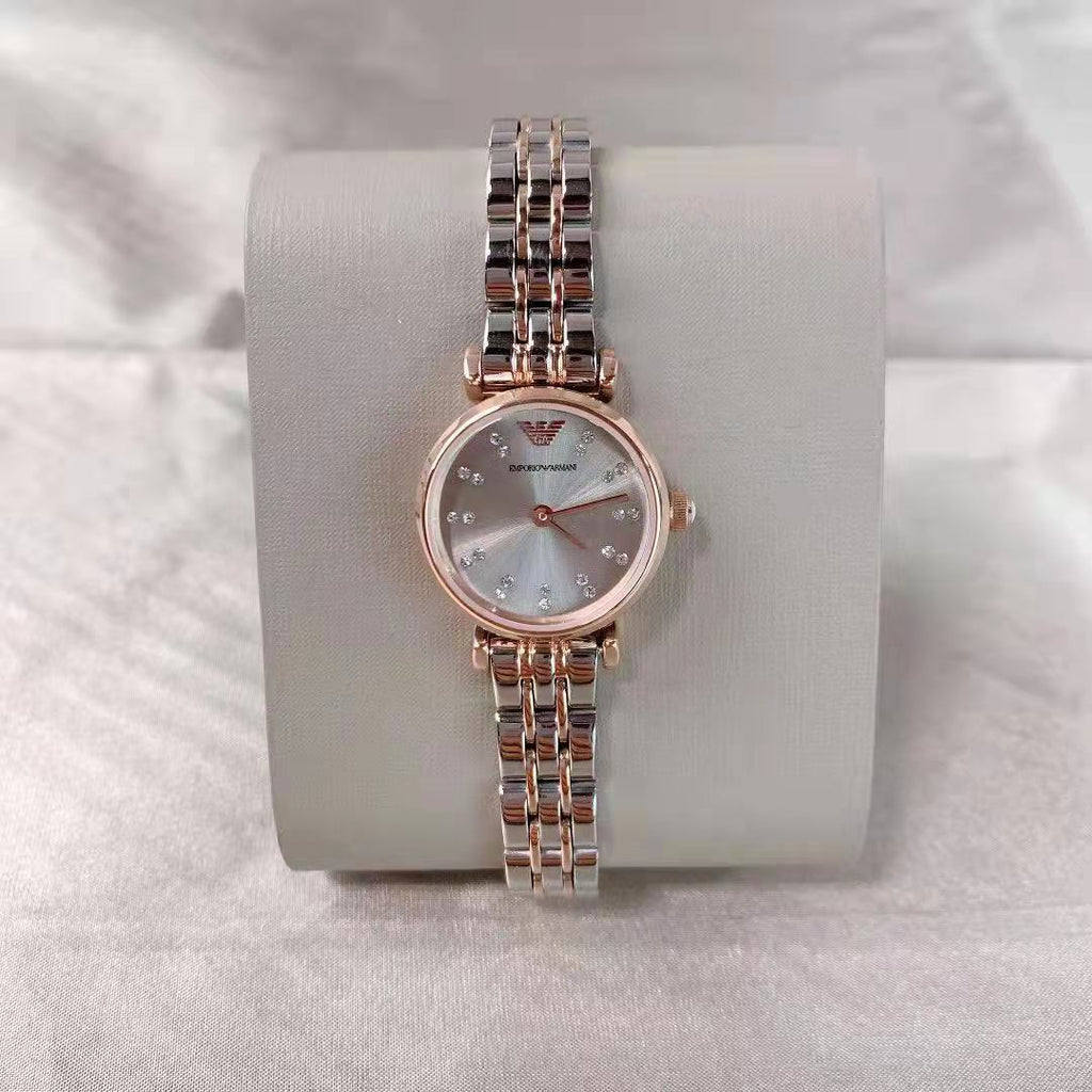Emporio Armani Gianni T Bar Grey Dial Two Tone Steel Strap Watch For Women - AR1841 Buy Now By Emporio Armani