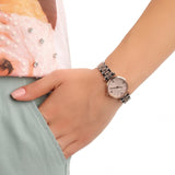 Emporio Armani Gianni T Bar Pink Dial Two Tone Steel Strap Watch For Women - AR11223 Buy Now By Emporio Armani