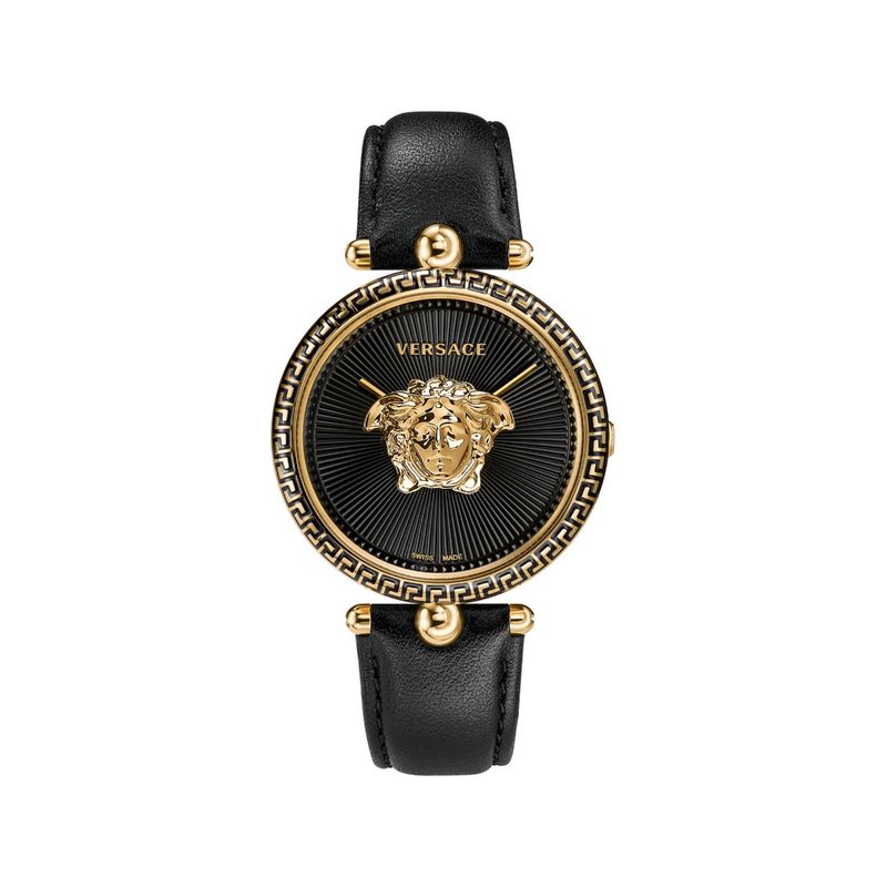 Versace Palazzo Empire Black Dial Black Leather Strap Watch for Women - VCO020017 Buy Now By Versace