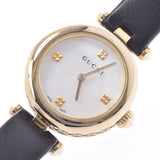 Gucci Diamantissima Mother of Pearl Dial Black Leather Strap Watch For Women - YA141505 Buy Now By Gucci