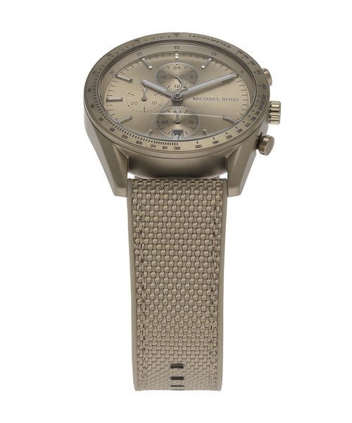 Michael Kors Warren Chronograph Beige Dial Beige Nylon Strap Watch for Men - MK9145 Buy Now By Michael Kors
