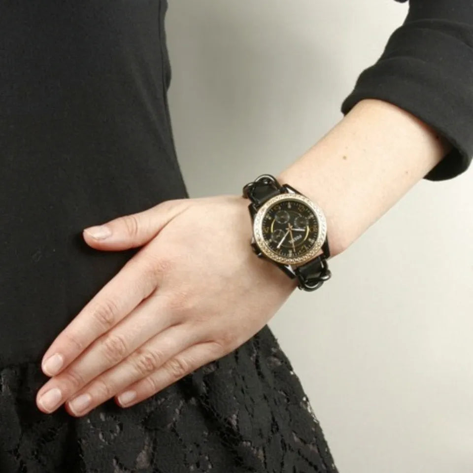 Fossil Riley Black Dial Black Leather Strap Watch for Women - ES3696 Buy Now By Fossil