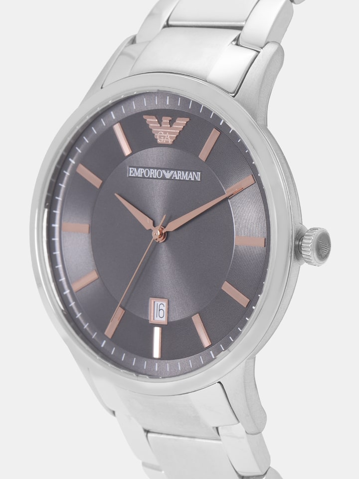 Emporio Armani Renato Quartz Grey Dial Silver Steel Strap Watch For Men - AR2514 Buy Now By Emporio Armani