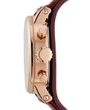 Fossil Original Boyfriend Sport Chronograph Maroon Dial Maroon Leather Strap Watch for Women - ES4114 Buy Now By Fossil