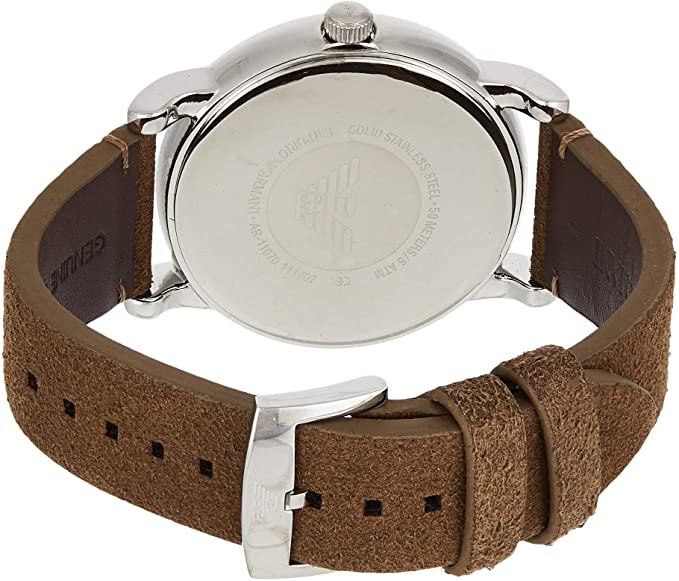 Emporio Armani Luigi Quartz Gray Dial Brown Leather Strap Watch For Men - AR11070 Buy Now By Emporio Armani