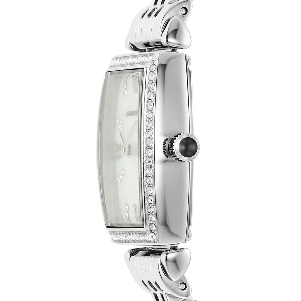 Emporio Armani Gianni T-Bar Quartz White Dial Silver Steel Strap Watch For Women - AR11405 Buy Now By Emporio Armani