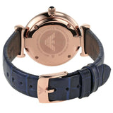 Emporio Armani Gianni T-Bar Quartz Blue Dial Blue Leather Strap Watch for Women - AR11424 Buy Now By Emporio Armani