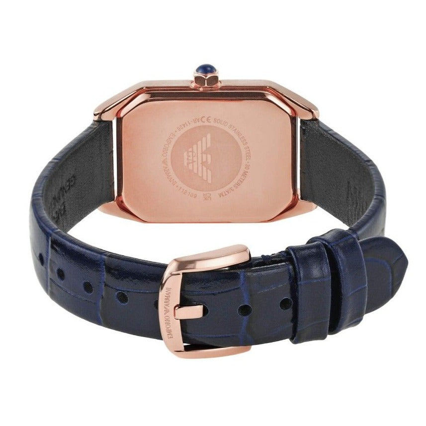 Emporio Armani Gioia Quartz Mother of Pearl Blue Dial Blue Leather Strap Watch For Women - AR11426 Buy Now By Emporio Armani