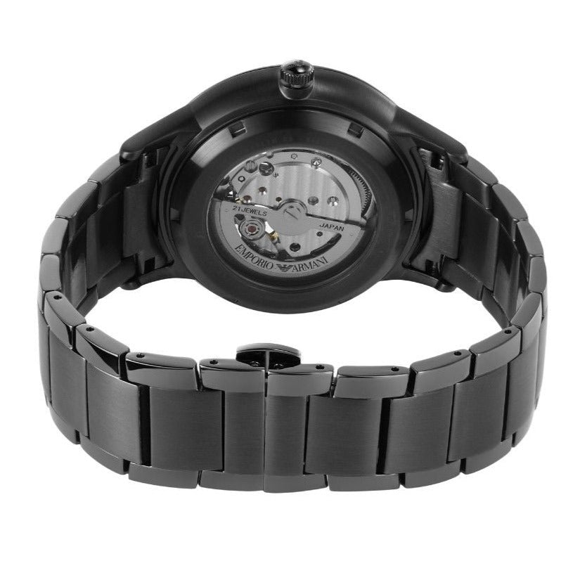 Emporio Armani Renato Automatic Blue Dial Grey Steel Strap Watch For Men - AR60056 Buy Now By Emporio Armani