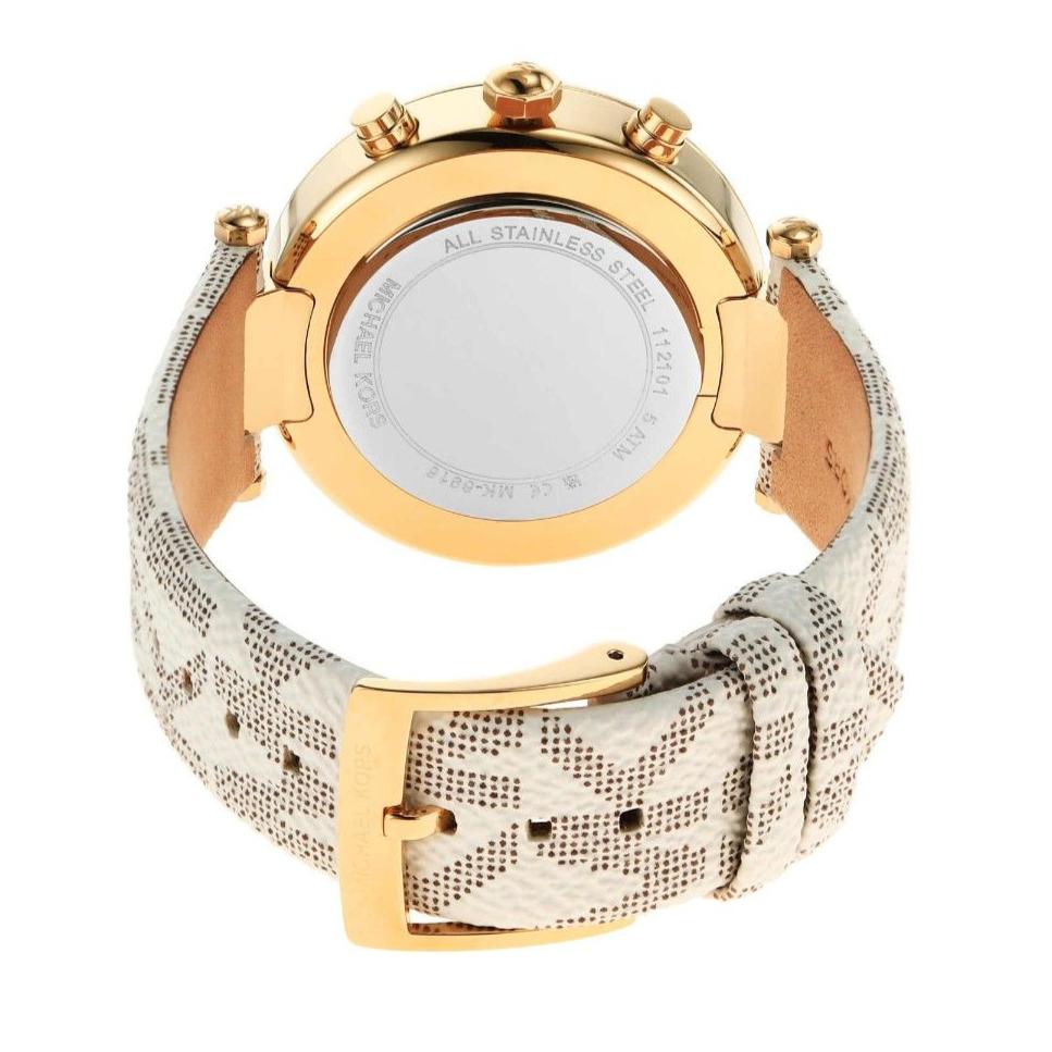 Michael Kors Parker Chronograph White Dial White Leather Strap Watch For Women - MK6916 Buy Now By Michael Kors