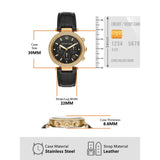 Michael Kors Parker Chronograph Black Dial Black Leather Strap Watch For Women - MK6984 Buy Now By Michael Kors