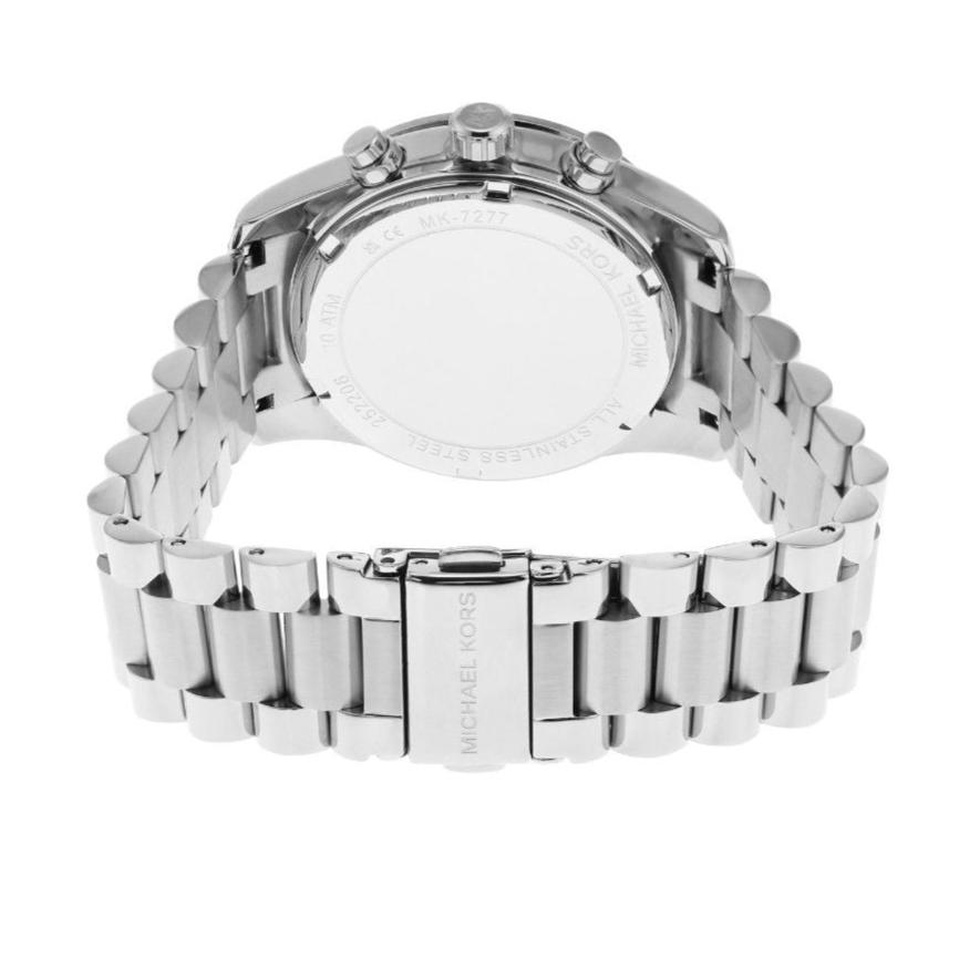 Michael Kors Lexington Chronograph Black Dial Silver Steel Strap Watch For Women - MK7277 Buy Now By Michael Kors