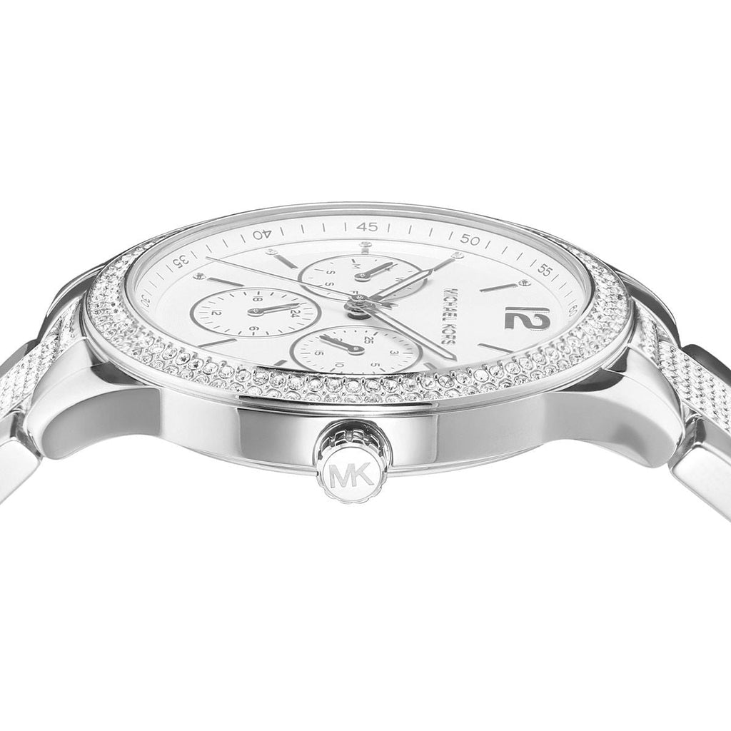 Michael Kors Tibby Chronograph Silver Dial Silver Steel Strap Watch For Women - MK7294 Buy Now By Michael Kors
