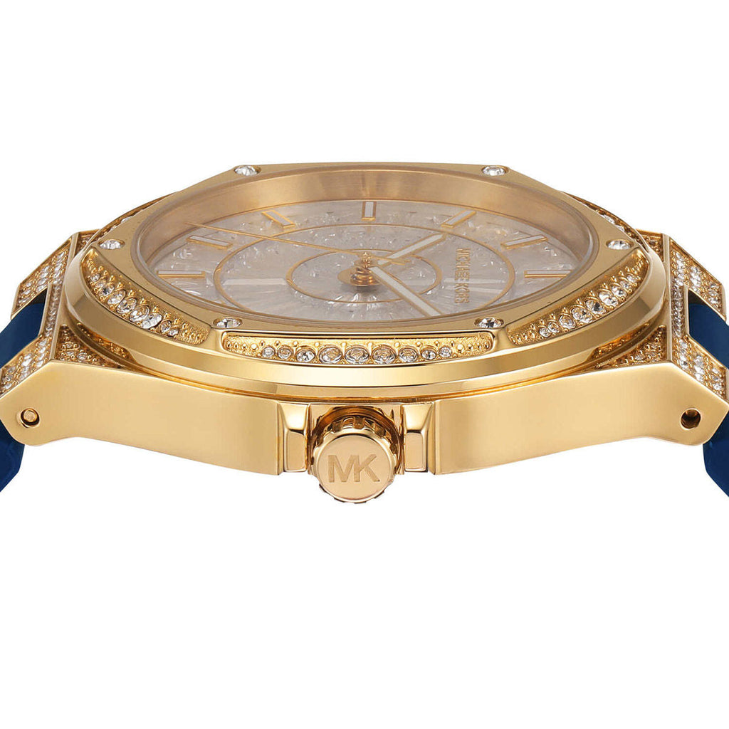 Michael Kors Lennox Three Hand White Dial Blue Silicone Strap Watch For Women - MK7333 Buy Now By Michael Kors