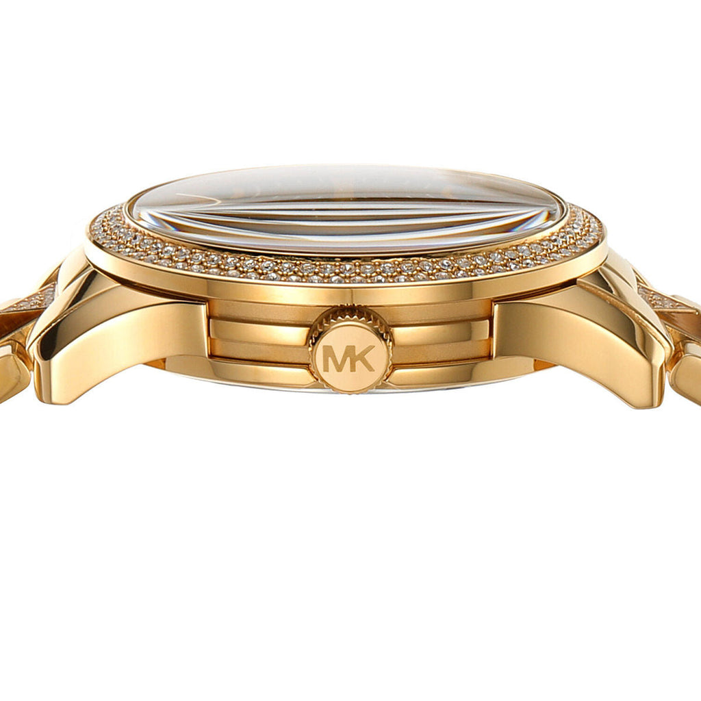 Michael Kors Runway Three Hand Brown Dial Two Tone Steel Strap Watch For Women - MK7389 Buy Now By Michael Kors