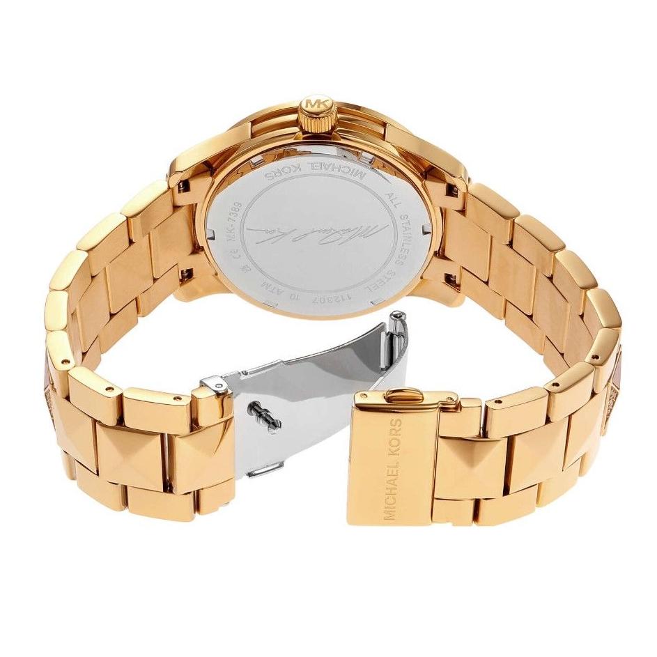 Michael Kors Runway Three Hand Brown Dial Two Tone Steel Strap Watch For Women - MK7389 Buy Now By Michael Kors