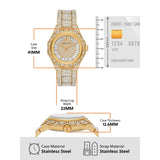Michael Kors Raquel Three Hand Crystals Gold Dial Gold Steel Strap Watch For Women - MK7398 Buy Now By Michael Kors