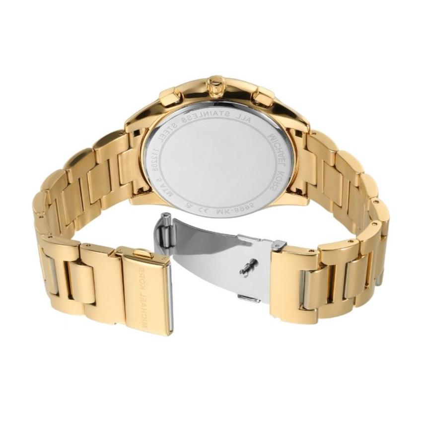 Michael Kors Janelle Chronograph Gold Dial Gold Steel Strap Watch For Men - MK8995 Buy Now By Michael Kors