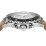 Michael Kors Everest Analog White Dial Brown Leather Strap Watch For Men - MK9092 Buy Now By Michael Kors