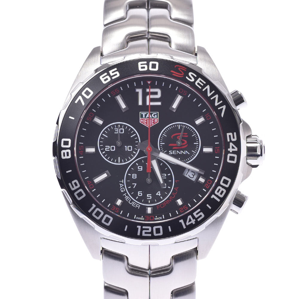 Tag Heuer Senna Chronograph Special Edition Black Dial Silver Steel Strap Watch for Men - CAZ1015.BA0883 Buy Now By Tag Heuer