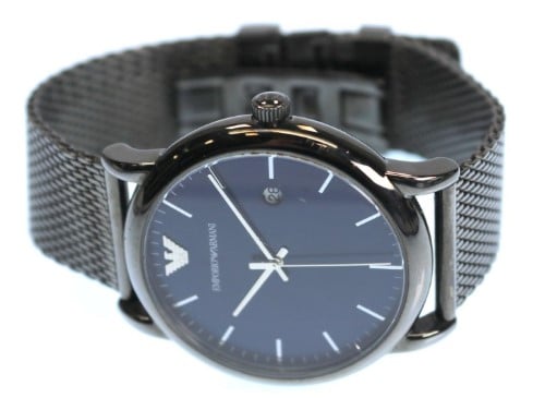 Emporio Armani Luigi Quartz Blue Dial Grey Mesh Bracelet Watch For Men - AR11053 Buy Now By Emporio Armani