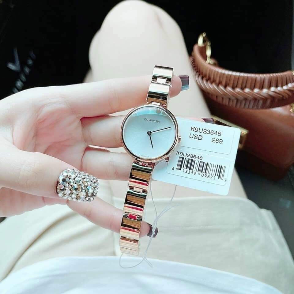 Calvin Klein Wavy White Dial Rose Gold Steel Strap Watch for Women - K9U23646 Buy Now By Calvin Klein