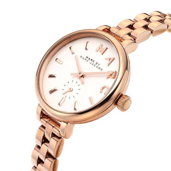Marc Jacobs Sally White Dial Rose Gold Steel Strap Watch for Women - MBM8643 Buy Now By Marc Jacobs