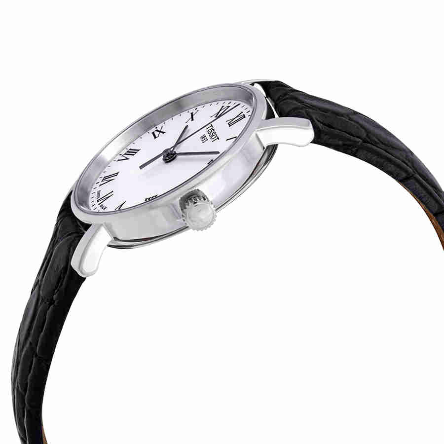 Tissot Everytime Small White Dial Black Leather Strap Watch For Women - T109.210.16.033.00 Buy Now By Tissot