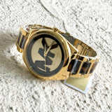 Michael Kors Janelle Three-Hand Gold Dial Two Tone Steel Strap Watch For Women - MK7136 Buy Now By Michael Kors