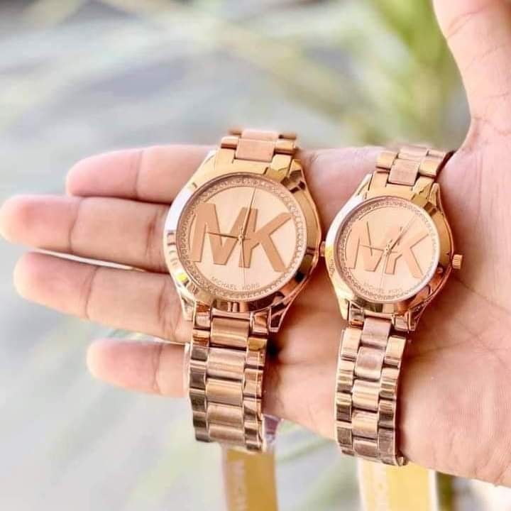 Michael Kors Mini Slim Runway Rose Gold Dial Two Tone Steel Strap Watch for Women - MK3650 Buy Now By Michael Kors