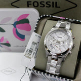 Fossil Boyfriend Multifunction Silver Dial Silver Steel Strap Watch for Women - ES3883 Buy Now By Fossil