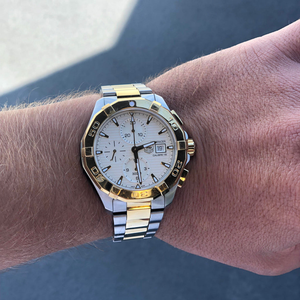 Tag Heuer Aquaracer Caliber 16 Automatic White Dial Two Tone Steel Strap Watch for Men - CAY2121.BB0923 Buy Now By Tag Heuer