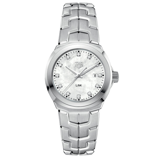 Tag Heuer Link Quartz Diamonds Mother of Pearl Dial Silver Steel Strap Watch for Women - WBC1312.BA0600 Buy Now By Tag Heuer