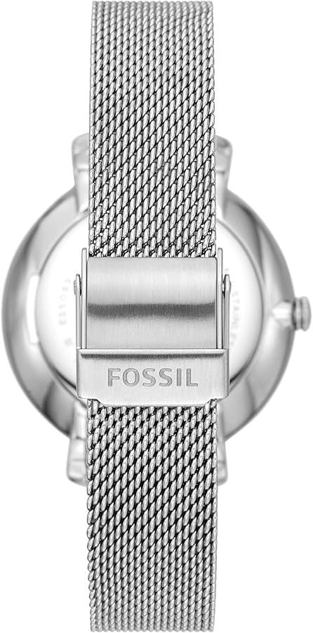 Fossil Jacqueline Three Hand Pink Dial Silver Mesh Strap Watch for Women - ES5089 Buy Now By Fossil