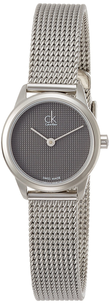 Calvin Klein Minimal Grey Dial Silver Mesh Bracelet Watch for Women - K3M2312X Buy Now By Calvin Klein
