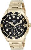 Fossil FB-03 Chronograph Black Dial Gold Steel Strap Watch for Men - FS5727 Buy Now By Fossil