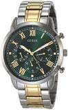 Guess Hendrix Green Dial Two Tone Steel Strap Watch For Men - GW0066G2 Buy Now By Guess