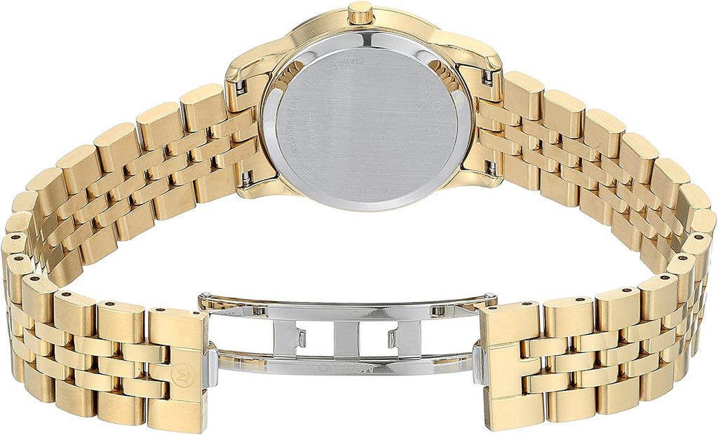 Movado Museum Classic Diamonds Mother of Pearl Dial Gold Steel Strap Watch For Women - 0606998 Buy Now By Movado