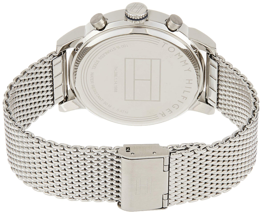 Tommy Hilfiger Jake Quartz White Dial Silver Mesh Bracelet Watch for Men - 1791233 Buy Now By Tommy Hilfiger