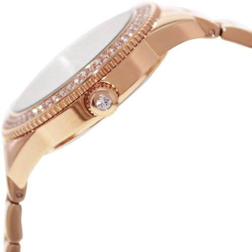 Bulova Crystal Silver Dial Rose Gold Steel Strap Watch for Women - 97N101 Buy Now By Bulova