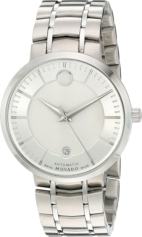 Movado 1881 Automatic Silver Dial Silver Steel Strap Watch for Men - 606915 Buy Now By Movado