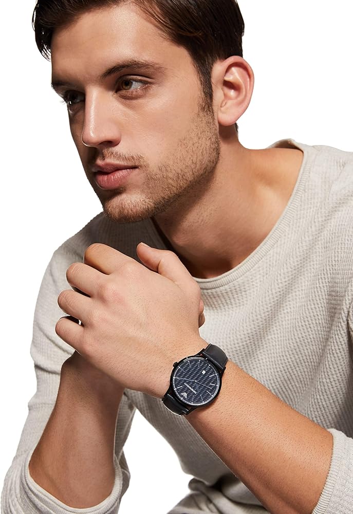 Emporio Armani Renato Blue Dial Blue Leather Strap Watch For Men - AR2479 Buy Now By Emporio Armani