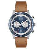 Hugo Boss Santiago Blue Dial Brown Leather Strap Watch for Men - 1513860 Buy Now By Hugo Boss